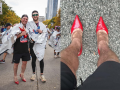 जगभर: हाय हिल्स घालून 'तो' मॅरेथॉनमध्ये धावला...! - Marathi News | Around the world: He ran a chicago marathon wearing high heels | Latest international News at Lokmat.com