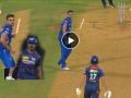 Arjun Tendulkar ने उगाच पंगा घेतला अन् मग मार्कस स्टॉयनिसने इंगा दाखवला, Video  - Marathi News | IPL 2024, MI vs LSG Live Marathi : hit exchange between Arjun Tendulkar and Marcus Stoinis, Rohit Sharma reaction on Arjun LBW appeal, Video  | Latest cricket News at Lokmat.com