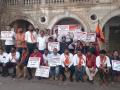 भिवंडी मनपा मुख्यालयासमोर मनसेचे बोंबाबोब आंदोलन - Marathi News |  MNS protest in front of Bhiwandi municipal headquarters  | Latest thane News at Lokmat.com