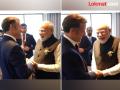 PM मोदींनी फ्रान्सच्या अध्यक्षांना मिठी मारताच 'त्या' VIDEOवरुन काढला चिमटा; मॅक्रॉन हसतच राहिले - Marathi News | What happened between PM Modi and French President Emmanuel Macron | Latest international News at Lokmat.com