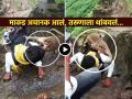 VIDEO: अरे देवा... माकडाने ट्रेकरला मध्येच गाठलं, आधी बॅग उचकली, मग पाठीवर चढलं अन् मग... - Marathi News | viral video monkey caught up with a young trekker bag searching hilarious incidence social media trending | Latest social-viral News at Lokmat.com