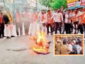 काँग्रेसविरोधात भाजयुमोचे आंदोलन, संवेदनशील भागात तणाव - Marathi News | BJP YM protest against Congress, tension in sensitive areas in nagpur | Latest nagpur News at Lokmat.com