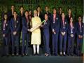 महिला क्रिकेट टीमने घेतली मोदींची भेट - Marathi News | Interaction with Indian women's cricket team with PM Modi | Latest cricket Photos at Lokmat.com