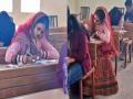 'एक विवाह ऐसा भी'! लग्नानंतर सासरी जाण्याऐवजी नवरी पोहोचली थेट परीक्षा केंद्रावर अन्... - Marathi News | In jhansi university bride reached collage after her wedding photo goes viral on social media  | Latest social-viral News at Lokmat.com