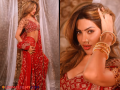 नाकात नथ, कपाली चंद्रकोर अन् निक्कीचा मराठमोळा ठसका, पाहा PHOTOS - Marathi News | Nikki Tamboli Marathi Look Looked Very Beautiful In Red Saree See Photos | Latest filmy Photos at Lokmat.com