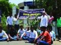 जिल्हा बँकेसमोर बेशरमचे वृक्षारोपण - Marathi News | Besharam Plantation in front of District Bank | Latest buldhana News at Lokmat.com
