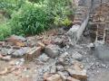अल्प पावसानेच समाज मंदिराची खचली भिंत - Marathi News | The wall of the temples of the temple is only due to short rains | Latest buldhana News at Lokmat.com