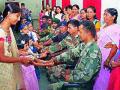 जवानांना राखी - Marathi News | Rakhi for the soldiers | Latest nashik News at Lokmat.com