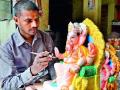 सप्टेंबर महिन्यात होणाऱ्या गणेशोत्सवाची तयारी सुरू झाली असून, मूर्तिकार गणेशमूर्ती तयार करण्याच्या कामात व्यस्त झाले आहेत. - Marathi News | Preparations for the festival of Ganeshotsav in September have started, and the sculptor has been busy with the work of making Ganesh idol. | Latest nashik News at Lokmat.com