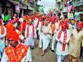 येवल्यात पर्युषण महापर्व पूर्णाहुतीनिमित्त मिरवणूक - Marathi News | Procession for the celebration | Latest nashik News at Lokmat.com