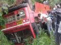 कोल्हापूमध्ये बस उलटून 20 प्रवासी जखमी - Marathi News | 20 passengers injured in Kolhapur bus crash | Latest maharashtra News at Lokmat.com