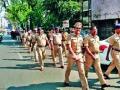 शहरात पोलिसांचे संचलन - Marathi News | Circulation of police in the city | Latest nashik News at Lokmat.com