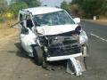 अपघातात तिघे जखमी - Marathi News | Three injured in accident | Latest ahilyanagar News at Lokmat.com