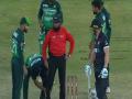 NZ vs PAK 2nd ODI: Video: वसीमने अंपायरला मारला बॉल, तर नसीमने पकडले पाय; NZ vs PAK सामन्यात विचित्र घटना - Marathi News | NZ vs PAK 2nd ODI: Video: Wasim hits ball to umpire, Naseem grab his leg; Strange incident in NZ vs PAK match | Latest cricket News at Lokmat.com