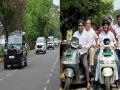 Fuel Shortage: मंत्री चंद्रकांतदादांनी घटविला वाहनांचा ताफा; गोपीचंद पडळकर आले ई स्कूटरवरून - Marathi News | Guardian Minister Chandrakant Patil reduced the number of vehicles in the convoy On the other hand, MLA Gopichand Padalkar travelled on an e-scooter | Latest sangli News at Lokmat.com