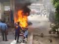 मोबाईलवर बोलताना नागपुरात पेट्रोल पंपावर लागली आग - Marathi News | Due to Speaking on mobile, a fire broke out on the petrol pump in Nagpur | Latest nagpur News at Lokmat.com
