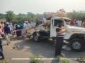 मजुरांच्या पिकअपची ट्रकला भीषण धडक; पाच ठार, आठ जखमी - Marathi News | Laborer's pick-up collides with truck; Five killed, eight injured | Latest amravati News at Lokmat.com