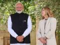 इटलीच्या PM जॉर्जिया मेलोनी यांनी पंतप्रधान नरेंद्र मोदींचे केले स्वागत, पाहा व्हिडीओ - Marathi News | Italian PM Giorgia Meloni welcomes Prime Minister Narendra Modi, watch the video | Latest national News at Lokmat.com