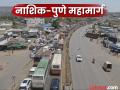 उन्हाचा पारा, वाहनांच्या लांबच लांब रांगा; नाशिक-पुणे महामार्गावर कामामुळे वाहतुकीचा बोजवारा - Marathi News | Summer heat, long queues of vehicles; Traffic disruption due to work on Nashik-Pune highway | Latest ahilyanagar News at Lokmat.com