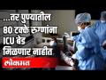 तर पुण्यातील ८० टक्के रुग्णांना ICU बेड मिळणार नाही - Marathi News | 5% of patients in Pune will not get ICU beds | Latest pune Videos at Lokmat.com