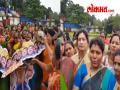 'राम कदमांना राखी बांधलेल्या बहिणी सुरक्षित आहेत का?' - Marathi News | protest against bjp mla Ram Kadam in thane | Latest thane Videos at Lokmat.com