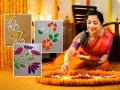 Simple Diwali Rangoli Designs : रांगोळी काढता येत नाही? पाच मिनिटांत काढायला शिका सुंदर डिझाइन - Marathi News | easy rangoli designs: Can't draw rangoli? Learn to draw beautiful designs in five minutes | Latest sakhi Photos at Lokmat.com