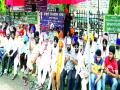 नांदेडात शीख समाजाचे धरणे आंदोलन - Marathi News | The movement of the Sikh community in Nanded | Latest nanded News at Lokmat.com