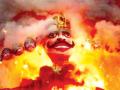 जळगाव येथे ५१ फुटी रावणाचे दहन - Marathi News | 51 gallons of Ravana combustion in Jalgaon | Latest jalgaon News at Lokmat.com