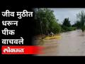 नांदेड जिल्ह्यात सोयाबीनचा ढीग वाचवताना शेतकऱ्याची कसरत | Flood in Nanded | Heavy Rain In Marathwada - Marathi News | Farmer's exercise while saving soybean heap in Nanded district Flood in Nanded | Heavy Rain In Marathwada | Latest maharashtra Videos at Lokmat.com