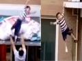 Shocking Video! पाचव्या मजल्यावरून चिमुकला खाली पडत होता, 'त्याने' हिरोसारखं येऊन केलं कॅच! - Marathi News | Kid caught by neighbour after falling five storeys in china | Latest jarahatke News at Lokmat.com