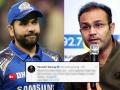 Rohit Sharma Virender Sehwag, IPL 2022 MI vs KKR: Mumbai Indians चा कर्णधार रोहित शर्माच्या चाहत्यांना खटकले सेहवागच्या ट्वीटमधील 'ते' शब्द; नेटकरीही संतापले - Marathi News | Rohit Sharma Fans get angry after Virender Sehwag tweet on Mumbai Indians using vada pav word got troll on social media | Latest cricket News at Lokmat.com
