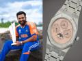 Rohit Sharma ने घातलेल्या घड्याळाची किंमत माहित्येय? चॅम्पियन हिटमॅनचा 'रॉयल कारभार'! - Marathi News | t20 world cup 2024 winner captain Rohit Sharma wore a watch worth ₹1.5 crore during photoshoot, read here details  | Latest cricket News at Lokmat.com
