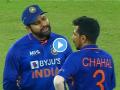 Rohit Sharma Yuzvendra Chahal Comedy Video India vs West Indies 1st T20 : "दात दाखवत बसू नको.. चल बॉलिंग कर"; रोहित-चहलचा धमाल व्हिडीओ पाहिलात का? - Marathi News | Comedy Video of Rohit Sharma trolls Yuzvendra Chahal in 1st T20 daat mat dikha bowling kar India vs West Indies | Latest cricket News at Lokmat.com