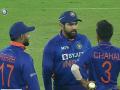 Rohit angry on Chahal; IND vs WI, 2nd ODI: "... चल उधर भाग"; रोहित शर्मा भर मैदानात युझवेंद्र चहलवर ओरडला, Video Viral झाला  - Marathi News | IND vs WI, 2nd ODI Live Updates : Rohit Sharma to Yuzvendra Chahal (while changing field) : "Kya hua bhaag kyu nhi raha hai theek se...chal udhar bhaag!", Watch Video | Latest cricket News at Lokmat.com