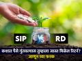 SIP vs RD: कशात पैसे गुंतवल्यास तुम्हाला जास्त मिळेल रिटर्न? जाणून घ्या फरक - Marathi News | mutual fund SIP vs RD Which investment will give you higher returns know the difference before investing | Latest business Photos at Lokmat.com