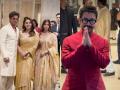 सोनेरी साडीत गौरी तर सुहानाने परिधान केला लेहेंगा, अर्जुनच्या लग्नात किंग खानच्या कुटुंबाने वेधलं लक्ष - Marathi News | shahrukh khan family and aamir khan other bollywood celebs attended arjun tendulkar s wedding ceremony | Latest filmy News at Lokmat.com