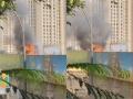 Container Fire In Thane: पातलीपाडा उड्डाणपुलावर कंटेनरला आग, थरारक घटनेचा व्हिडीओ समोर! - Marathi News | Thane Massive Fire Breaks Out In Container On Patlipada Flyover | Latest thane News at Lokmat.com