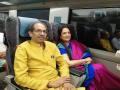 उद्धव ठाकरेंचा सपत्नीक वंदे भारतने प्रवास; भाजप, शिंदे समर्थकांविरोधातला कोकण दौरा आटोपला - Marathi News | Uddhav Thackeray, Rashmi Thackeray travels through Vande Bharat Exprress; The Konkan tour against BJP, Shinde supporters is over, photoes viral | Latest maharashtra News at Lokmat.com