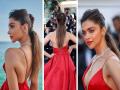 Cannes 2022 : झोपेतून उठून आलीस का? दीपिका पादुकोणची हेअर स्टाईल पाहून नेटकऱ्यांनी केलं ट्रोल - Marathi News | deepika padukone cannes look red gown messy hairdo netizens trolls | Latest filmy Photos at Lokmat.com