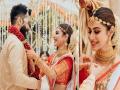 Mouni Roy Wedding : मौनी की शादी... ! पाहा, मिस्टर अ‍ॅण्ड मिसेस नांबियारच्या लग्नाचे सुंदर फोटो - Marathi News | Wedding Pics: Mouni Roy Marries Suraj Nambiar In South Indian Ceremony | Latest filmy Photos at Lokmat.com