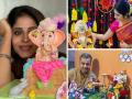 Ganesh Chaturthi 2021 : Marathi celebs welcome Ganpati Bappa - Hindi News | Ganesh Chaturthi 2021 : Marathi celebs welcome Ganpati Bappa | Latest entertainment Photos at Lokmattimes.com