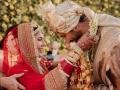 Katrina Kaif-Vicky Kaushal Wedding : राजेशाही थाटात विकी-कतरीना अडकले लग्नबंधनात; सुपरस्टार जोडीच्या विवाह सोहळ्याचे खास फोटो - Marathi News | Vicky Kaushal, Katrina Kaif Officially Married; Wedding Ceremony Pics | Latest filmy Photos at Lokmat.com