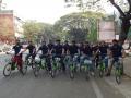 सायकल रॅलीतून प्रदूषण कमी करण्याचा तरुणांचा संदेश - Marathi News | Youth's message to reduce pollution from cycle rallies | Latest pune News at Lokmat.com