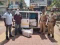 संगमनेरात धक्कादायक प्रकार, रुग्णवाहिकेतून देशी दारुची वाहतूक - Marathi News | transport of native liquor by ambulance in sangamner | Latest crime News at Lokmat.com