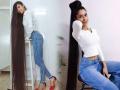 Girl with longest hair : बाबौ! तरूणीचे ९ फूट १० इंच केस पाहून तुमच्याही भुवया उंचावतील; 'लांब केसाचं सिक्रेट' आहे तरी काय? - Marathi News | Girl with longest hair : Akanksha yadav holds limca book of records title for her longest hair | Latest sakhi News at Lokmat.com