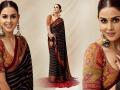 जेनेलियाचा सुंदर एथनिक लूक! सिल्कच्या साडीत अशी देखणी नजाकत हवी, तर.. - Marathi News | Genelia's beautiful ethnic look! If you want to look beautiful in a silk saree, then must see her photos | Latest sakhi News at Lokmat.com