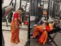 Bride did workout during pre wedding : एकदम ढिंचॅक!! प्री वेडींग शूटसाठी तिचे साडी नेसून वर्कआऊट; एकेक पोज पाहून लोक म्हणाले.. - Marathi News | Bride did workout during pre wedding shoot picked up dumbbells in sari see viral video | Latest sakhi News at Lokmat.com