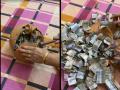 Viral Video Of Gullak: अबब... पैशांनी खचाखच भरलेली पिगी बँक! गुल्लक फोडताच त्यातून निघालं असं काही.. पाहा व्हायरल व्हिडिओ - Marathi News | Viral Video Of Gullak: Viral video of a penny bank or gullak flooded with notes and coin | Latest sakhi News at Lokmat.com