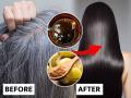 Home Remedies For White Hair : ऐन तारुण्यात केस पांढरे? स्वयंपाकघरातील ३ गोष्टी -३ उपाय, केस होतील दाट-काळेभोर - Marathi News | Home Remedies For White Hair : White hair treatment onion juice coconut oil and amla help again black hairs | Latest sakhi News at Lokmat.com