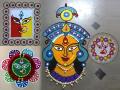 नवरात्र- दसरा स्पेशल रांगाेळी: रांगोळीतून साकारा देवीचे सुंदर रुप.. साध्या- सोप्या १० डिझाइन्स - Marathi News | Navratri- Dussehra special rangoli designs, Simple Rangoli designs for navratri | Latest sakhi Photos at Lokmat.com